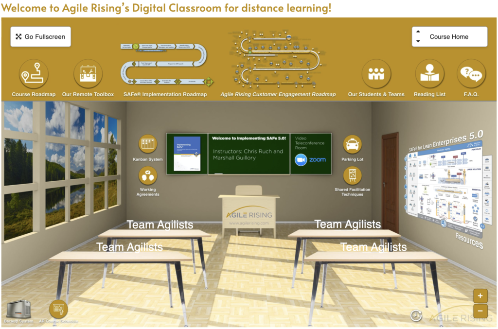 The Agile Rising Digital Classroom Experience for Implementing SAFe®
